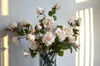 装飾的な花34 "-Tan Beige Color Shades Real Touch Roses Luxry Realistic Boho Vintage Wedding/Home DecorationDIY