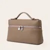 Xuan Yan Genuine Leather Womens Bag Handheld Lp Lunch Box 2024 Top Layer Cowhide Crossbody