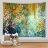 Arazzi a muro Creative Art Flower Tapestry sospeso bohémien pianta tropicale ara ad arazzo camera da letto decorazione soggiorno moderno r0411