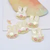 100pcs 20*25 mm Glitter Kaninchen Applikationen gepolsterte Flecken für Kleidung Hut Basteln Nähmittel DIY Kopfbedecke Haarklammern Bogendekoration