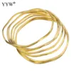 Bracelet 7pcs / set Fashioind en acier inoxydable Bangle pour femmes Brangles larges bijoux romains Bracelets de couleur de couleur rose or rose 240411