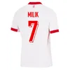 2024 Poland Jerseys de football Euro Cup Lewandowski Home Away Polska 24 25 Milik Piszczek Piatek Grosicki Krychowiak Zielinski Football Shirt Men Kid Kit Kit Kit