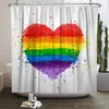 Regenbogen farbenfrohe Boho -Duschvorhang wasserdichte Polyester Stoff Bad Vorhänge mit Haken für Badezimmer Wohnkultur