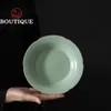 クリエイティブペタルセラミックポットベアリングホルダーHandamde ru Porcelain Dry Soaing Platform Water Storage Plate Kung Fu Tea Snack Tray