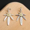 Thai Silver Jewelry Maple Leaf 925 Sterling Silver Necklace Feather Takahashi Goro Vintage Indian Pendant Women Free Shipping