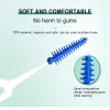 40/150st Interdental Borstes Silikon Ortodontisk Dental Cleaning Brush Teeth Care Care Dental Floss Tandpetare Oral Hygiene Tool