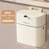 Waste Bins Stylish Hanin Trash Can for Household Toilets - Lare Capacity Square Desin Convenient Clamshell Lid L49