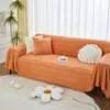 Modern Jacquard Velvet soffa täcker filt 2 3 -sits plysch varm stol soffmöbler slipcover soffa handduk för barn hundar orange