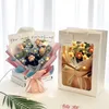 Fiori decorativi fiore artificiale bouquet all'uncinetto intrecciato eterni regali di nozze per ospiti decorazione regalo per la festa della mamma