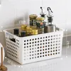 Desktop Desk Organizer med handtag Space Saving Fruit Vegetable Basket Drable Mesh Storage Box för brevpapper Kosmetikleksaker