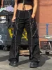 Women's Pants Capris CyberPunk Y2K Bandage Goods Trousers Alt C240411