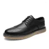 Casual Schuhe Brogue geschnitzt Männer bequeme Schnürbefehle Business Formale Kee Dick-Soled Designer