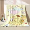 Couvertures emmaillotées 17 style King Size Kawaii Pompom Purin Cartoon Counat Soft Fluffy Louts souples pour bébé