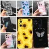 Terugkoffer voor Xiaomi Redmi 12C 6,71 inch Sunflowers Butterfly Feather Telefoonhoes op Forfunda Xiomi Redmi 12C 12 C Soft TPU ETUI