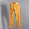 Мужские джинсы дизайнер осень мужские джинсы модный бренд Slim Fit Cotton Strant Khaki Light Luxury Pants 1RQH