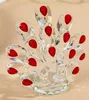 Decorative Figurines Sparkling Quartz Crystal Peafowl Statue Gem Stone Peacock Figurine Charm Bird Tabletop Decor Shelving Ornament