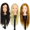 50% Human Heuv Hair Mannequin Head avec support avec épaule pour la coiffure de style coiffeur Polaire de pratique professionnelle