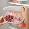 Storage Bottles Refrigerator Box 4 Grids Food Vegetable Fruit Fridge Organizer Onion Ginger Clear Crisper