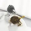 Броши винтажный стиль Robin Bird Brooch Lated Silver Green изящный изящный корсаж животных необычные штушки аксессуары для одежды