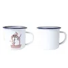 Mugs 4pc/packge Sublimation Blank Mug Customized Design Enamal Printing LOGO Style DIY Cmug Milk