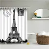 Retro Retro Paris Eiffel Tower Tower Bathroom rideaux de douche de salle de bain Frabic Imperproof Polyester Bath rideau avec crochets