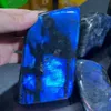 100g-3000g Natural Crystal Bleu et Violet Moonstone Grem Gemstone Ornement Polied Quartz Labradorite Decorating Stone Healing