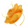 Vrouwen veren bloemhoed fascinator hoofdband met clip omkeerbare Kentucky derby cocktail thee feest fotografie haaraccessoires