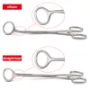 1pc Dental Tongue Forceps Straight Curved Head Closing Ring Body Piercing Plier Ear Tongue Septum Nose Clamp Plie Dentist Tools
