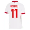 2024 Poland Jerseys de football Euro Cup Lewandowski Home Away Polska 24 25 Milik Piszczek Piatek Grosicki Krychowiak Zielinski Football Shirt Men Kid Kit Kit Kit