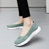 Casual Shoes Summer Women Lightweight Soft Flats Slip On Loafers Plus Size Mesh Breathable Flat Ladies Walking