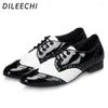 Dance Shoes DILEECHI Brand Men's Ballroom Dancing Adult Latin Soft Outsole Square