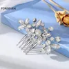 Himitone Hair Sembs Mini Hairpins et Clips latéraux pour la mariée Bijoux de coiffure de mariage Bijoux de cristal brillant pour femmes