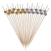 100Pcs Disposable Party Tableware Bamboo Forks Wedding Supplies Buffet Fruit Desserts Sticks Cupcake Toppers Cocktail Picks