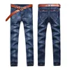 Jeans maschile 2024 autunno slim-fit piccolo dritto da uomo dritto tendenza versione coreana del foro del terreno di lavaggio