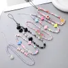 New Korean Cell Phone Lanyard Charm Strap Chain Mobile Phone Pendant Phone Case Keychain Strap Anti-Lost Handmade Cord Jewelry