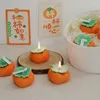 Candalas de los candelabros Regalo a mano Persimento naranja Persimmón Diy Props Ornamentos decorativos creativos Manual de frutas simuladas