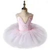 Stage Wear 2024 Fairy Ball Dress Children's Blue Seques Flower Girls 'Dance Gymnastics Ballet