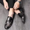 カジュアルシューズレザーメンズアウトドアローファードライビングデザイナーモカシンエルケクスポルayakkabi chaussure homme