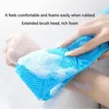 Badbälte Body Silicone Scrub Exfoliating Sponge Brush Badrum Dusch Scrub Back Bath Bath Scrub Cleaning Tools Stain Borttagning