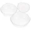 Bols 3 pcs gros bol en verre servant une grande salade irrégulière divertissant le mélange de bagatelles