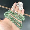 Tasbih muslimsk armband misbaha naturlig grön jade sten islamisk gåva radband smycken handgjorda radband pärlor240403
