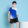 Childrens Tennis Uniform bedruckte Mädchen Heuchen Rock Atmungsaktives Tischtennis Training Uniform für Jungen Grundschüler Badminton Uniform Set Set