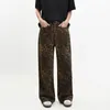 Jeans masculin Tan Tan Leopard Pantalon de denim pour femmes