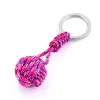 Военный парашют сплетен веревочный мяч для ключей кейкона Paracord Lanyard Key Кольцо кольцо обезьяна кулак ключевые цепочки на открытом воздухе