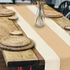 Jute Table Runner Jute Stitching Farmhouse Table Runners voor huis eetkamer landelijke vintage bruiloft banket decoratie