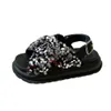 Sandals Sequin Summer Childrens Shoes 3-6-12 Year Old Female Princess Girl Crystal Beach H240411