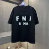 Fendishirt Designer Luxury Classic Trendy Brand Loose Fitting Summer Casual 2024 New Letter Printed Round Neck Pure Cotton Trend T-Shirt Short Sleeved 1886