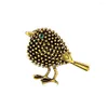 Броши винтажный стиль Robin Bird Brooch Lated Silver Green изящный изящный корсаж животных необычные штушки аксессуары для одежды