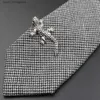 Tie -clips 1 stuk Chrome roestvrije stropdas clips gitaar hagedis dinosaurus vogel zwaard pen vorm tie clip voor mannen stropdas clips pin voor heren cadeau y240411