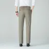 Мужские брюки весна лето деловые легкие дышащие брюки для брюки для смеси по полиэфирному спандексу для офиса или мероприятия